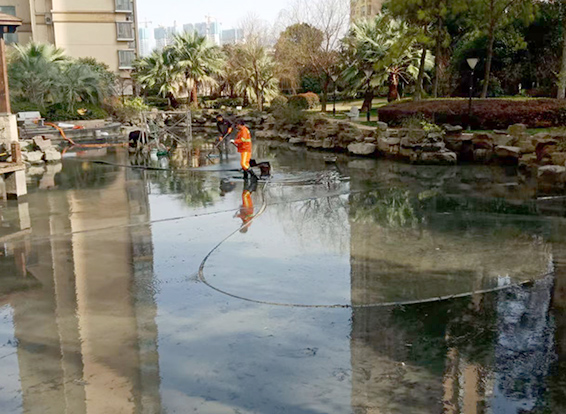 鹿邑景观池淤泥清理
